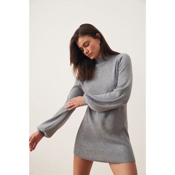 Song of Style Dresses & Skirts - Song of Style Erin Sweater Ribbed Dress in‎ Grey Size Small